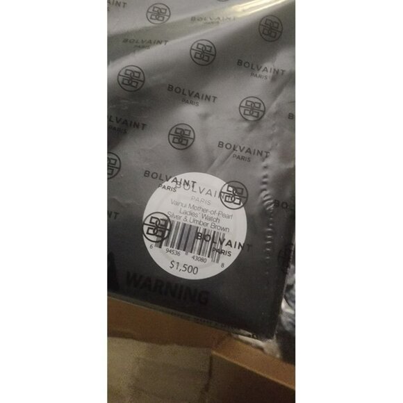 Bolvaint Paris Luxury Women's‎ Watch Silver Face Brown Leather Strap Geometric - Picture 2 of 9